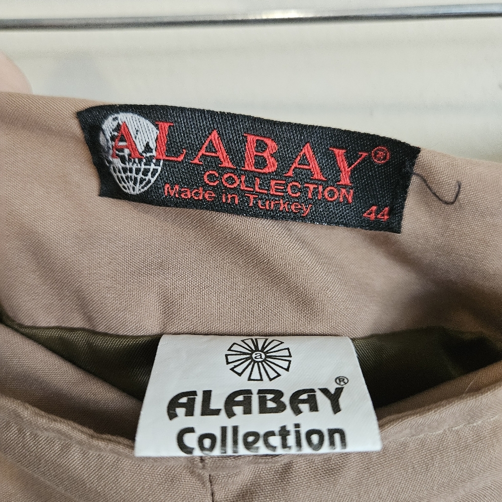 Alabay Collection Elegant Tan Lace-Trimmed Skirt Made In Turkey Size 44 - Picture 5 of 9